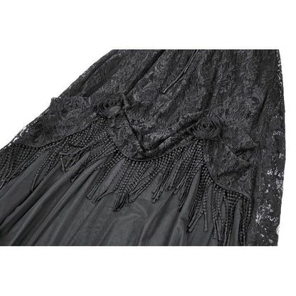 Mourning Rose Tassel Maxi Skirt