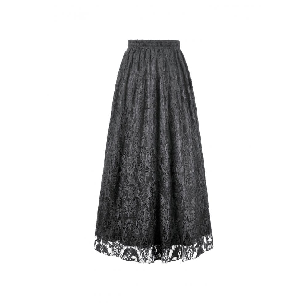 Mourning Rose Tassel Maxi Skirt