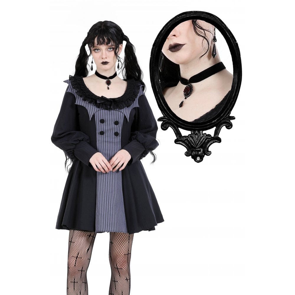 Mourning Rose Velvet Choker