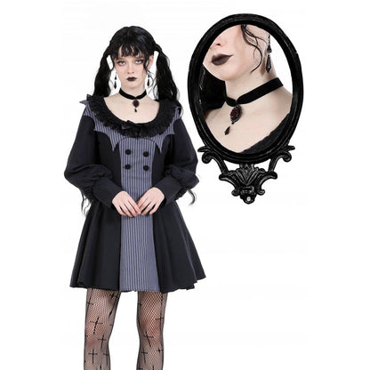 Mourning Rose Velvet Choker