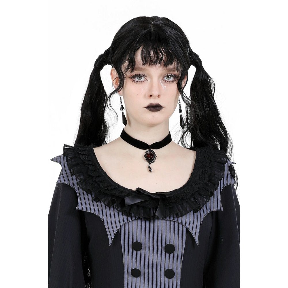 Mourning Rose Velvet Choker