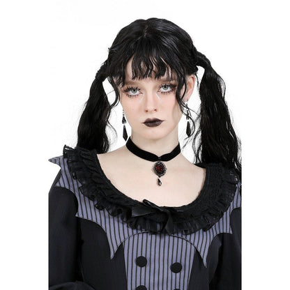 Mourning Rose Velvet Choker