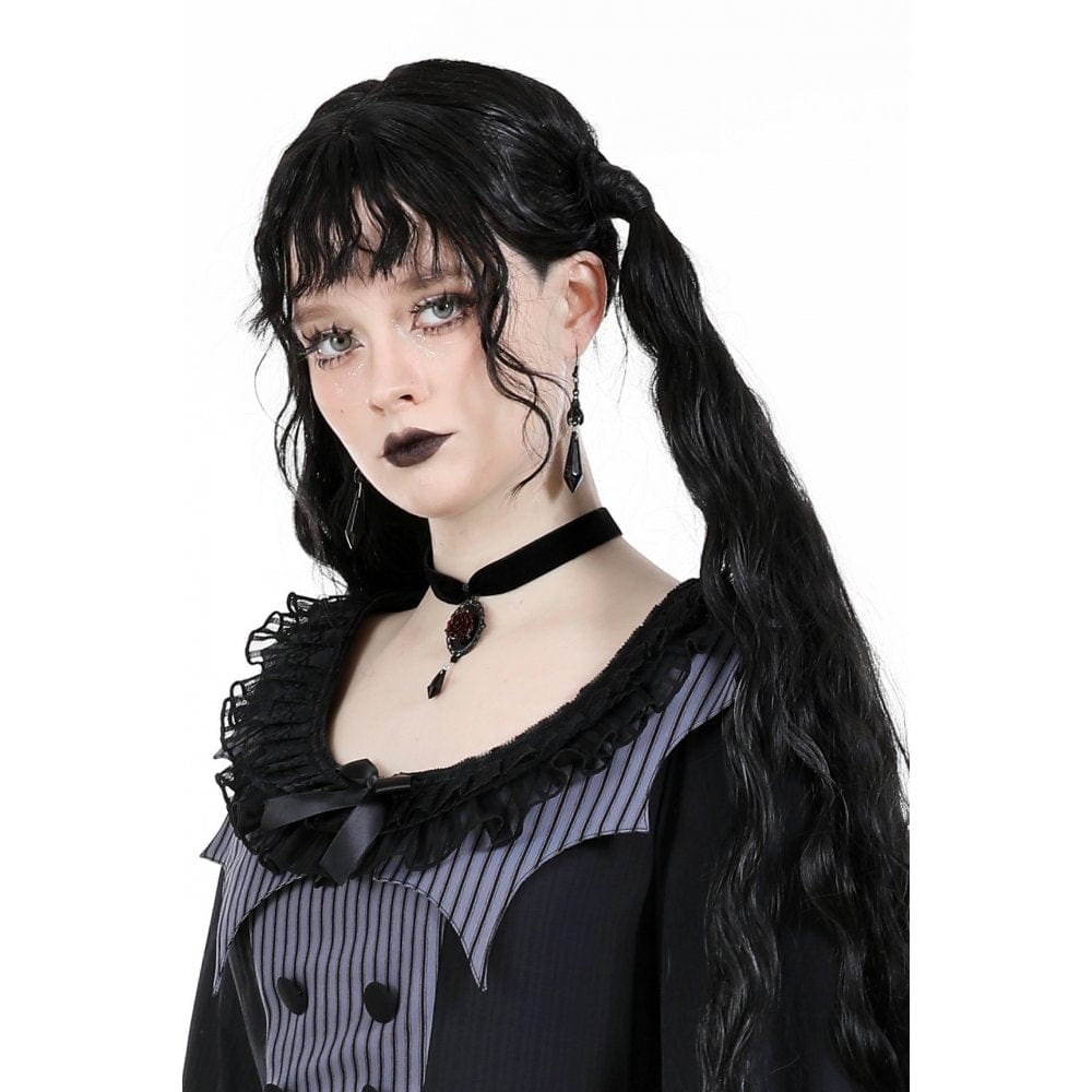 Mourning Rose Velvet Choker