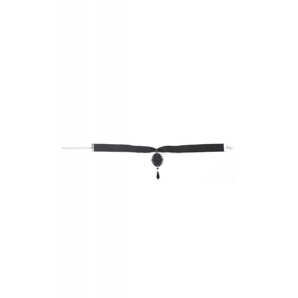 Mourning Rose Velvet Choker