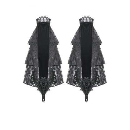 Mourning Rose Velvet Lace Sleeves