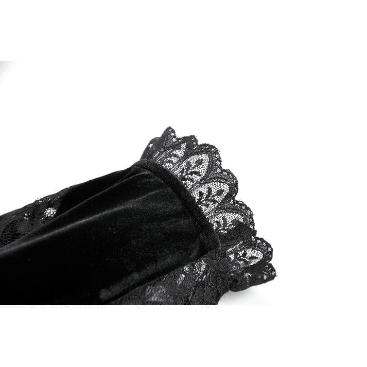 Mourning Rose Velvet Lace Sleeves
