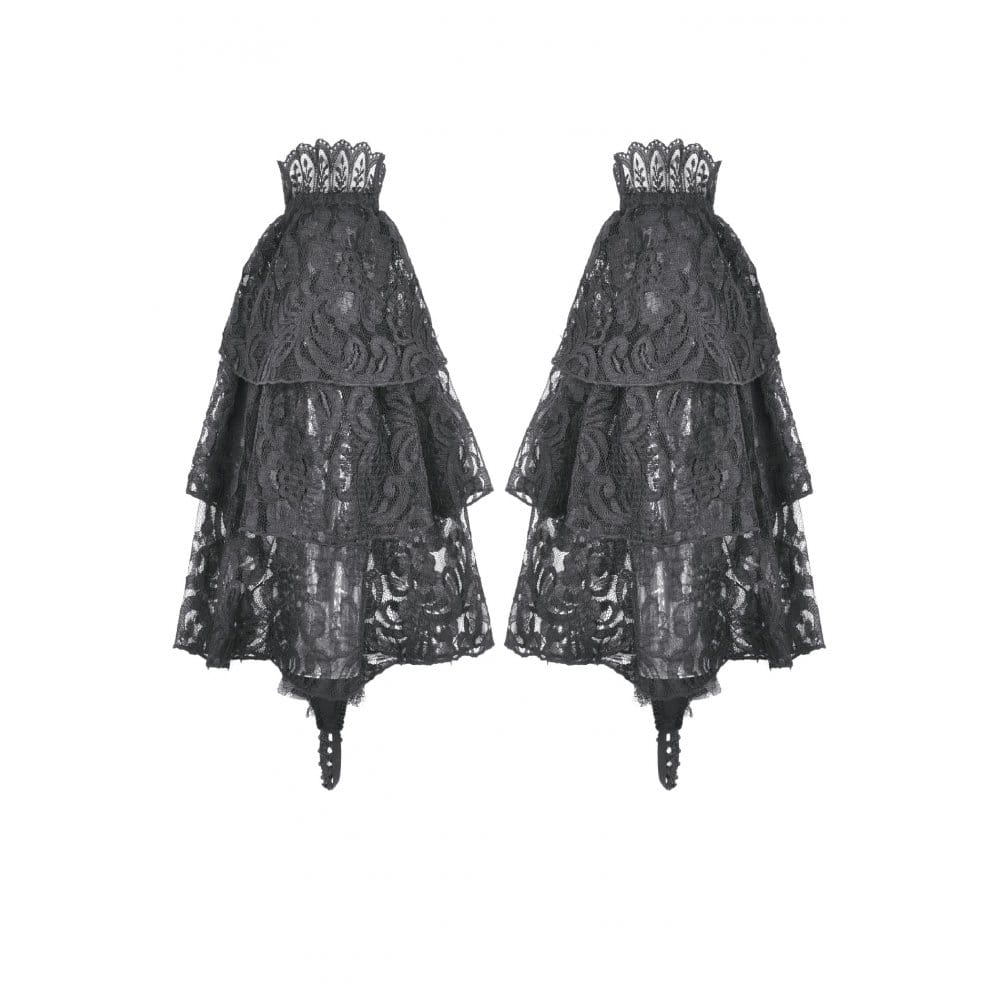 Mourning Rose Velvet Lace Sleeves