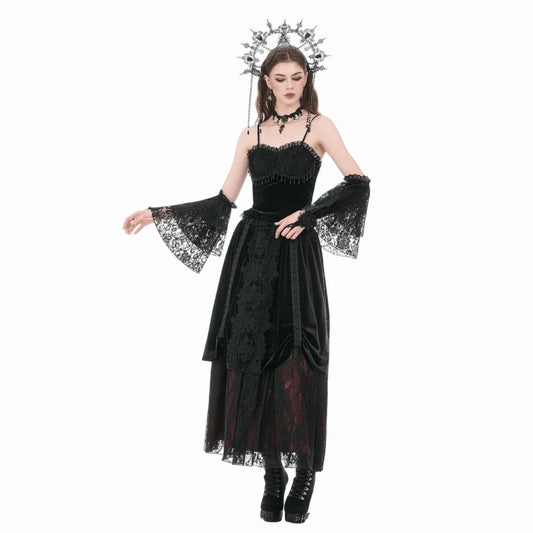 Mourning Rose Velvet Lace Sleeves