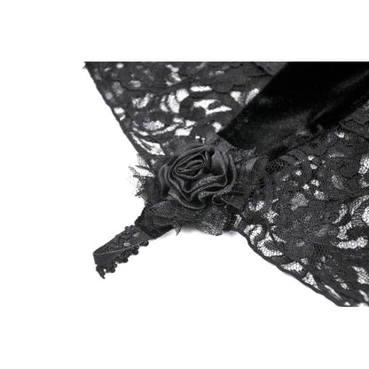 Mourning Rose Velvet Lace Sleeves