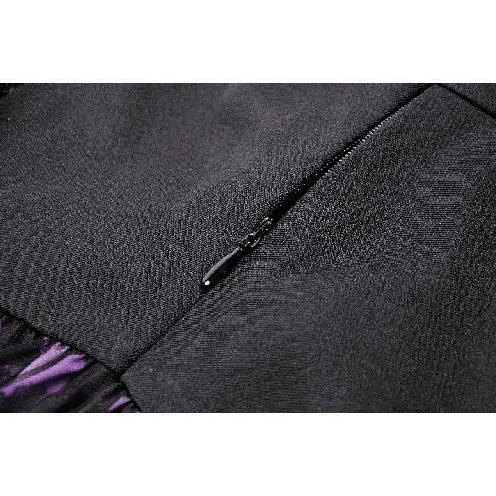 Skull Parade Puff-Sleeve Dress detail