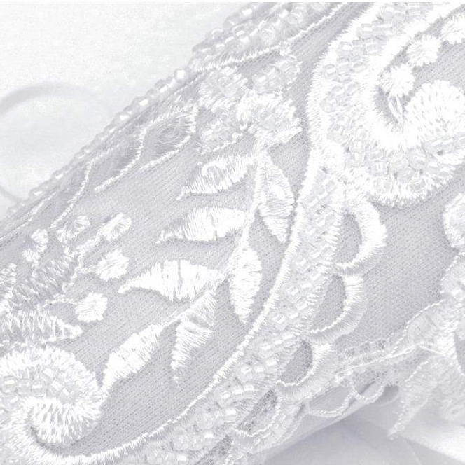 Ghost Garden Embroidered Gloves detail view