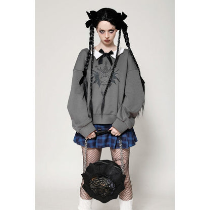 Bat Club Bow-Collar Sweatshirt - image 2