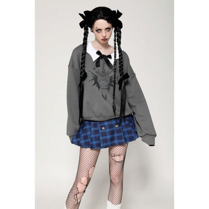 Bat Club Bow-Collar Sweatshirt - image 3