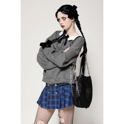 Bat Club Bow-Collar Sweatshirt - image 5