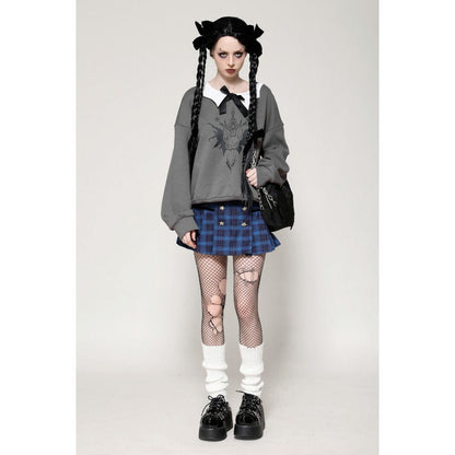 Bat Club Bow-Collar Sweatshirt - image 8
