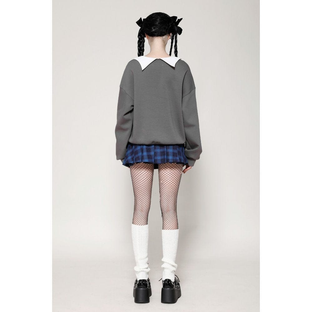 Bat Club Bow-Collar Sweatshirt - image 10