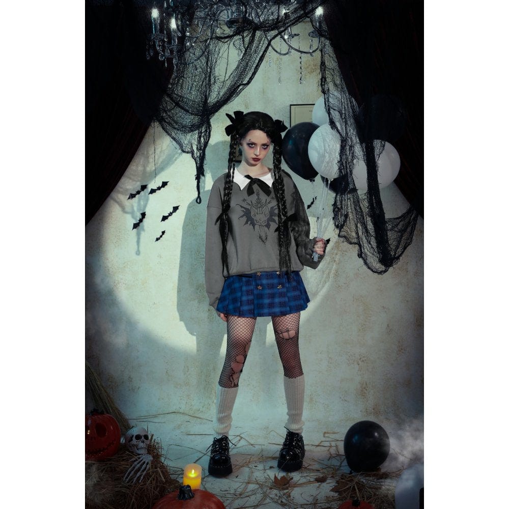 Bat Club Bow-Collar Sweatshirt - image 13