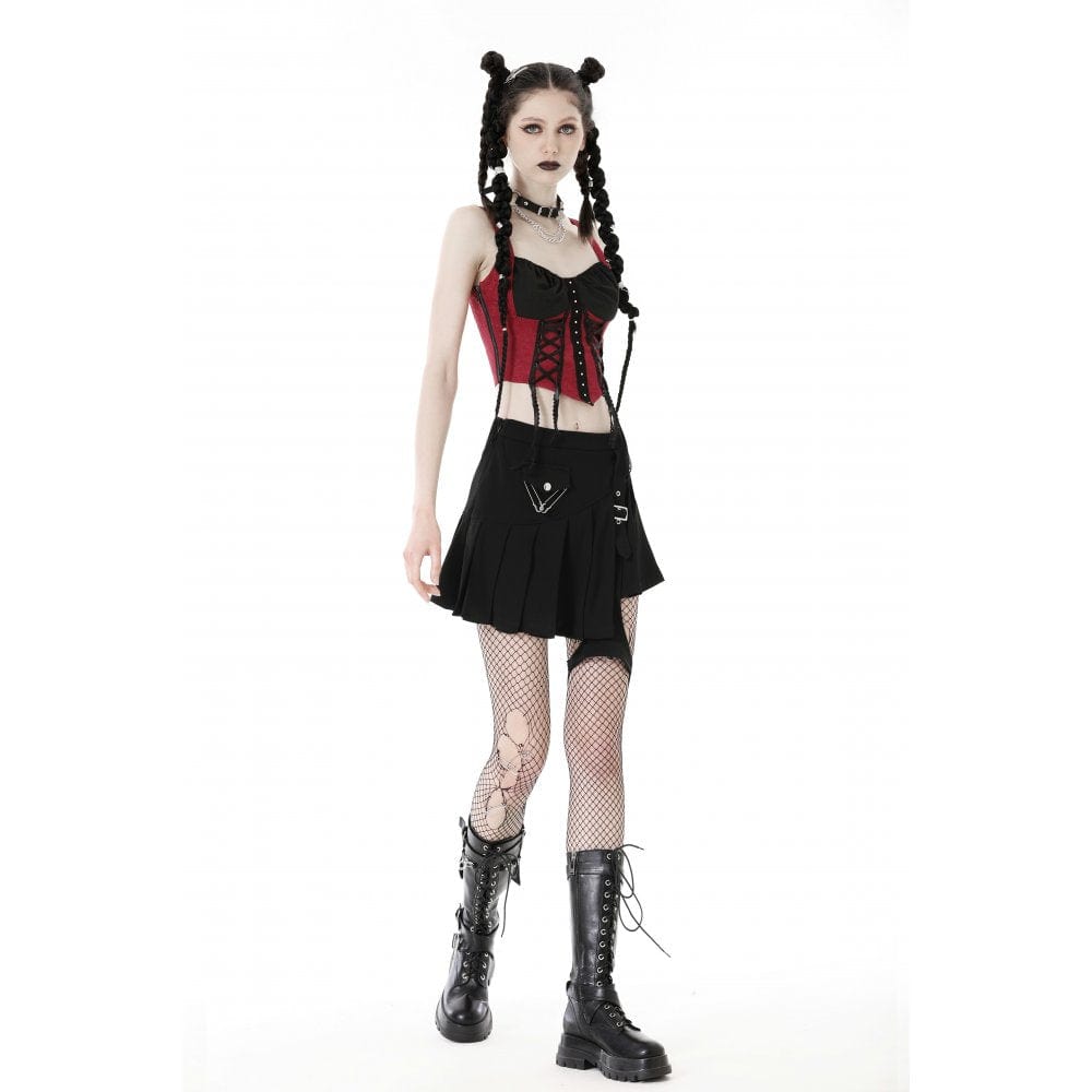 Split Signal Double-Color Strappy Bustier detail view 4