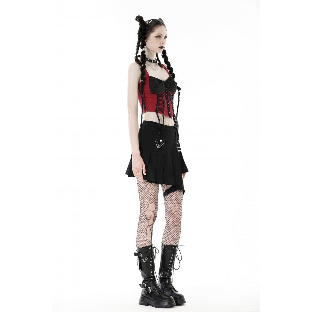 Split Signal Double-Color Strappy Bustier detail view 5