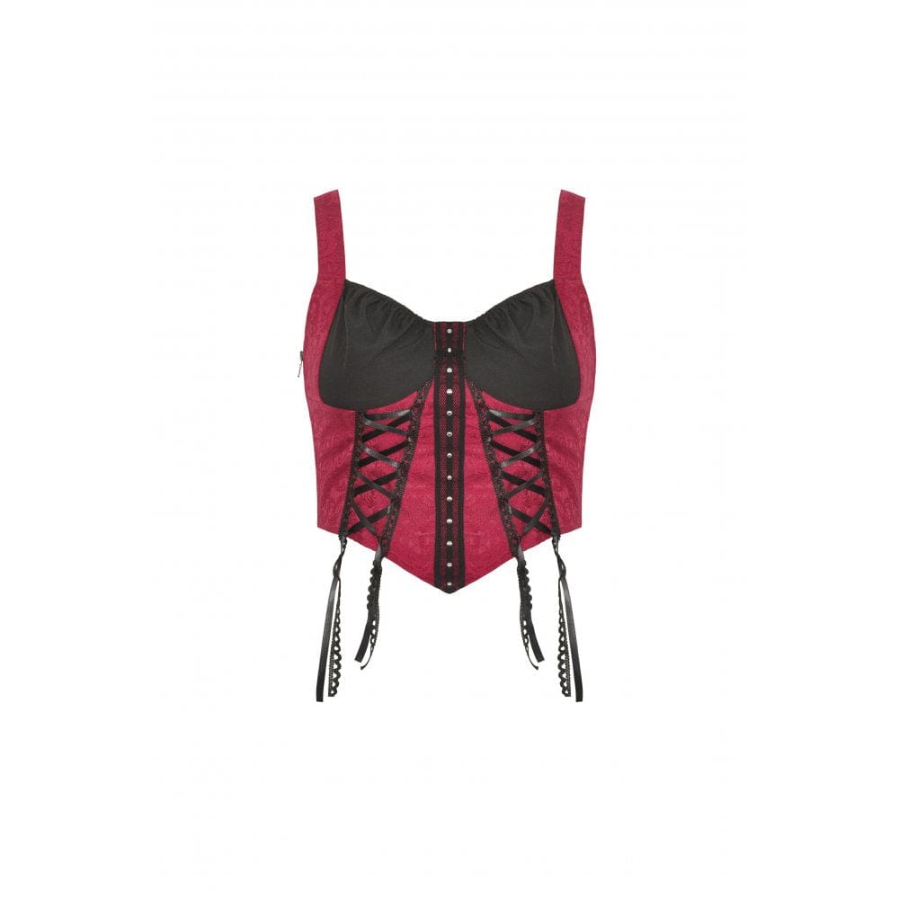 Split Signal Double-Color Strappy Bustier detail view 9