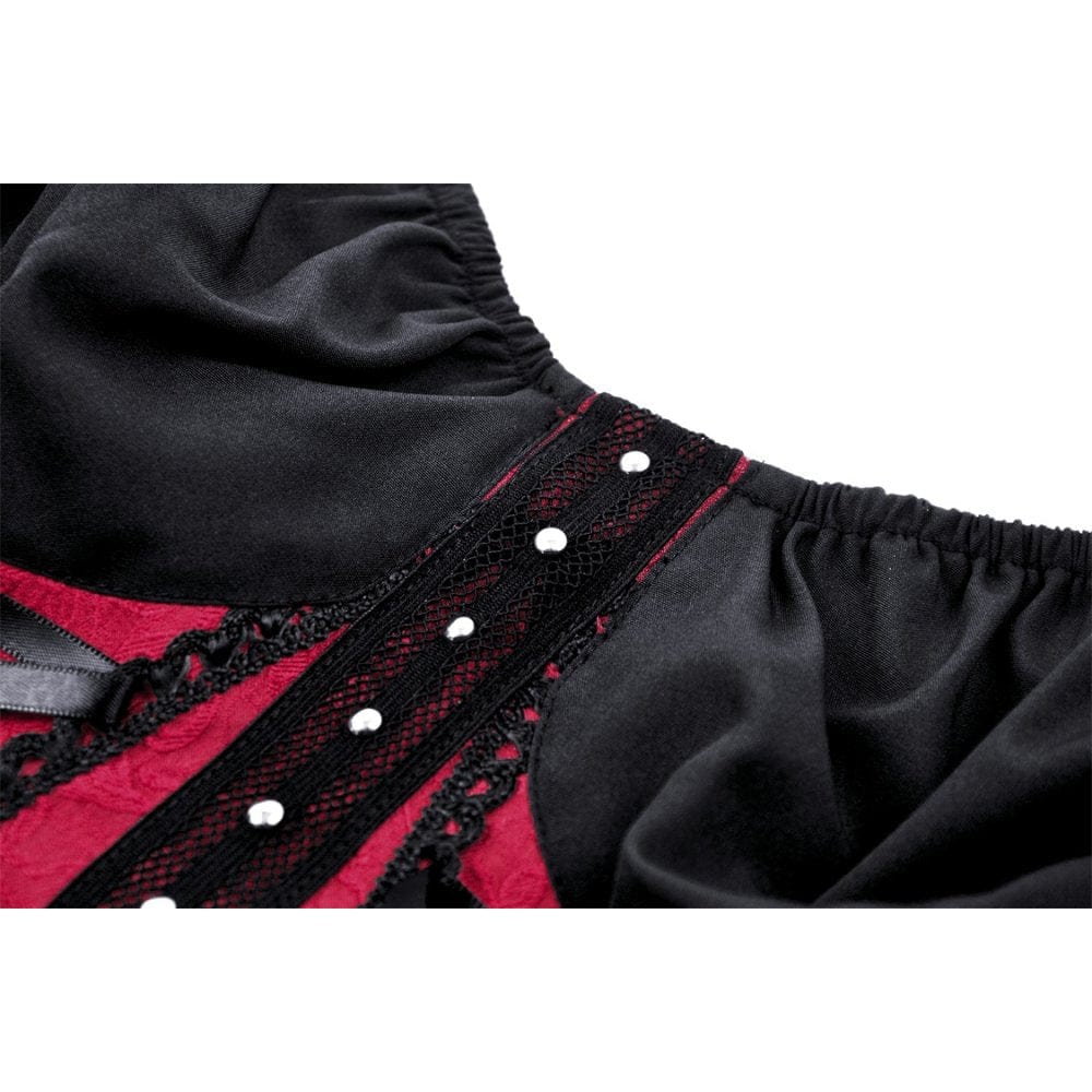 Split Signal Double-Color Strappy Bustier detail view 12