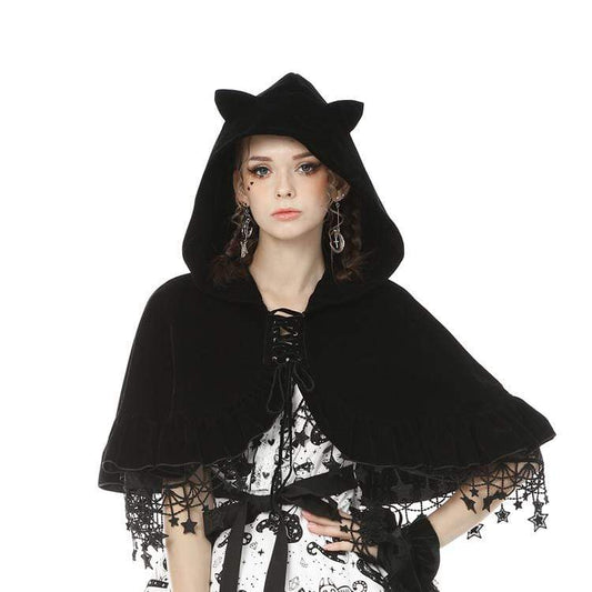 Astral Familiar Cat-Ear Cape detail view