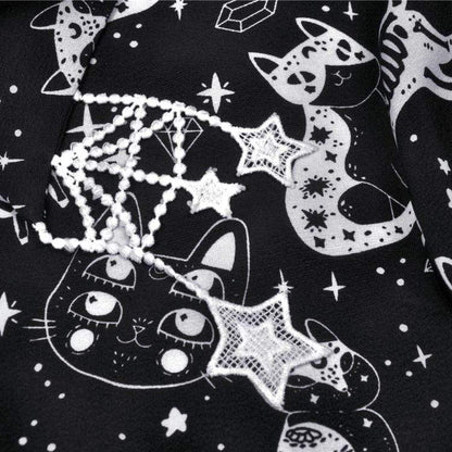 Midnight Familiar Cat Shirt - 2XL