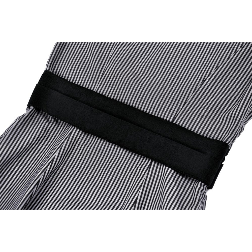 Clockwork Doll Striped Lace-Collar Dress detail view