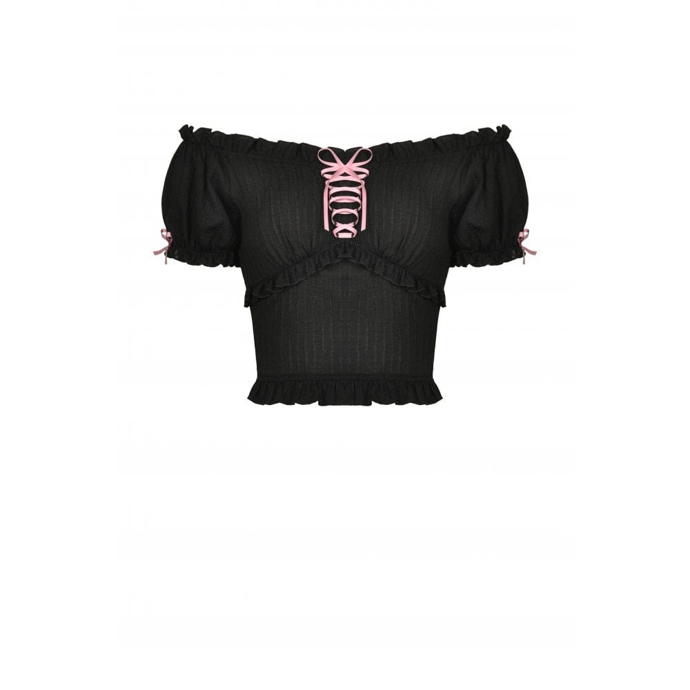 Parlor Ruffle Off-Shoulder Top detail view