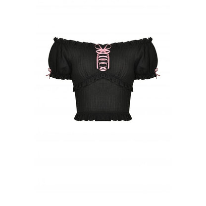 Parlor Ruffle Off-Shoulder Top detail view