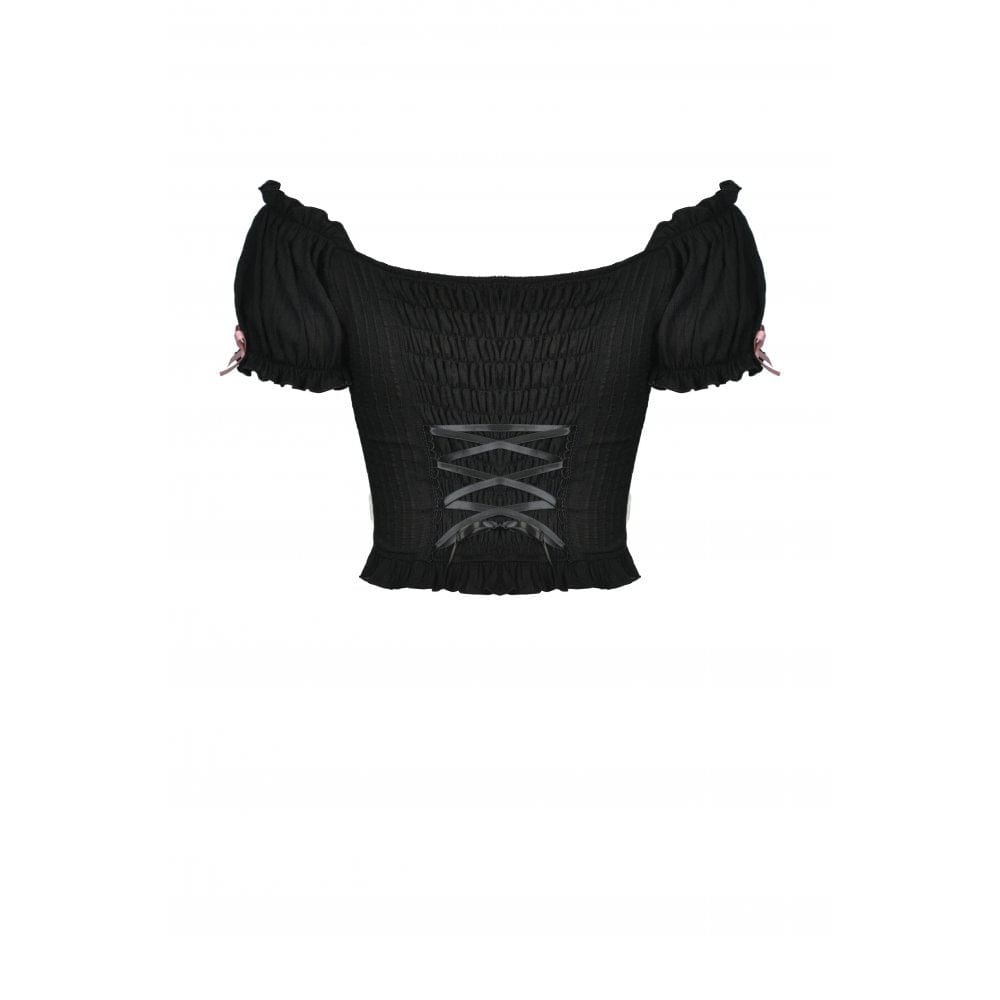 Parlor Ruffle Off-Shoulder Top detail view