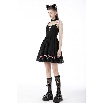 Rose Ribbon Lace Slip Dress detail view