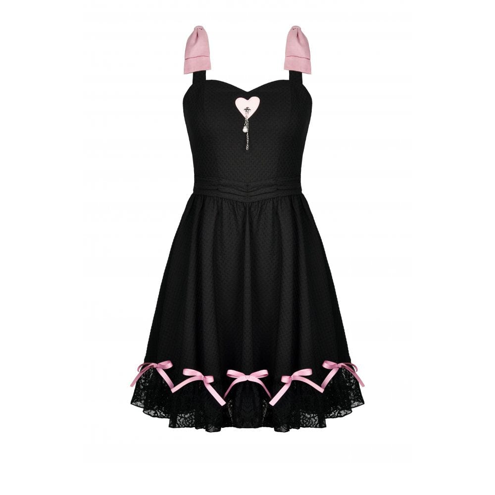 Rose Ribbon Lace Slip Dress detail view