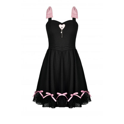 Rose Ribbon Lace Slip Dress detail view