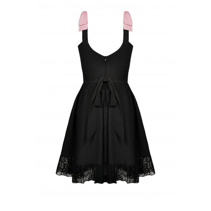 Rose Ribbon Lace Slip Dress detail view