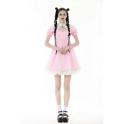 Blushing Reliquary Detachable-Collar Dress detail view