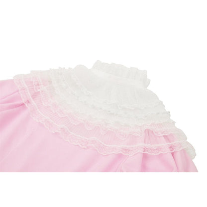 Blushing Reliquary Detachable-Collar Dress detail view