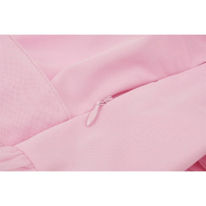 Blushing Reliquary Detachable-Collar Dress detail view