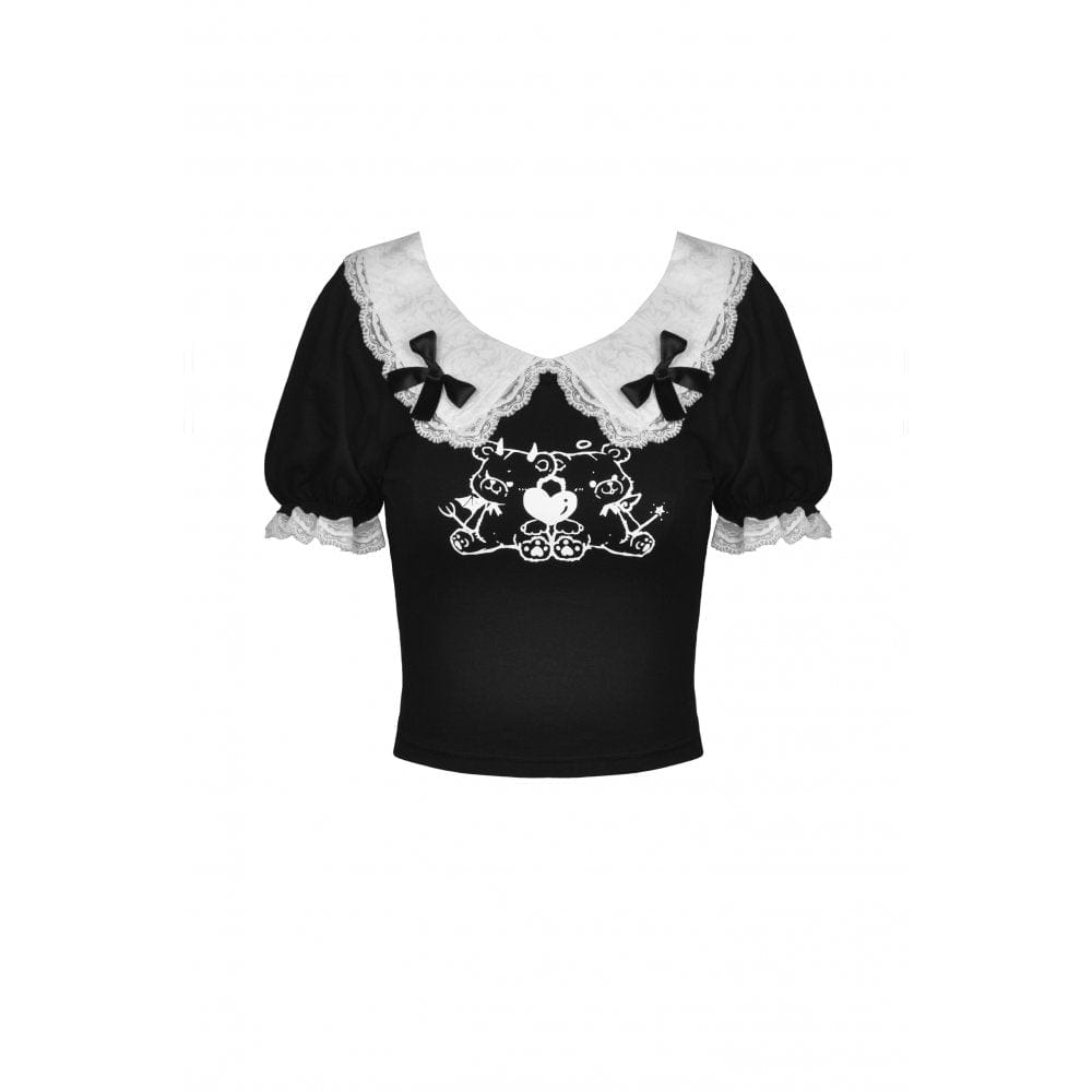 Two Familiars Bear Crop Shirt detail view