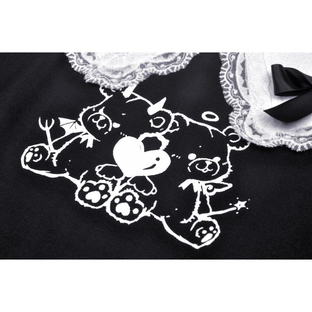 Two Familiars Bear Crop Shirt detail view