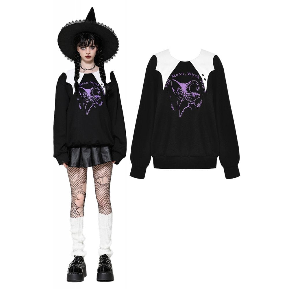 Witching Hour Bat-Collar Sweatshirt - image 1