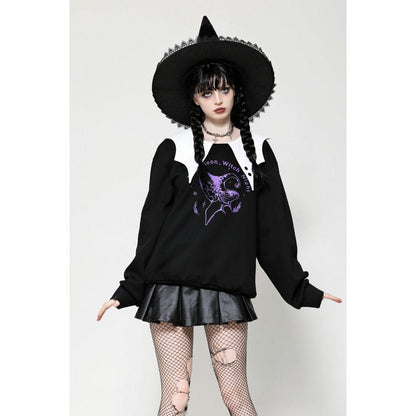 Witching Hour Bat-Collar Sweatshirt - image 3