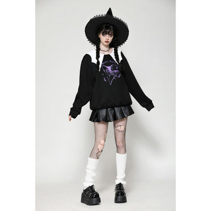 Witching Hour Bat-Collar Sweatshirt - image 5
