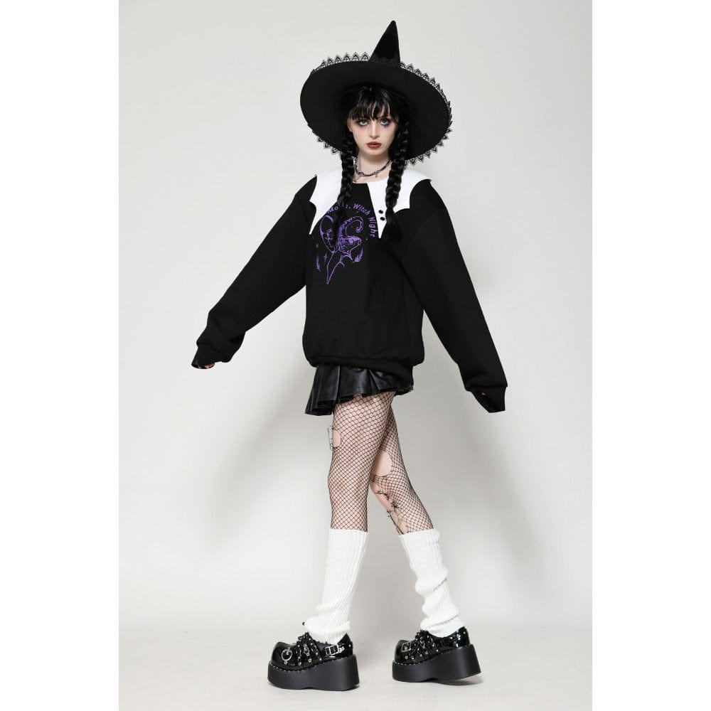 Witching Hour Bat-Collar Sweatshirt - image 6