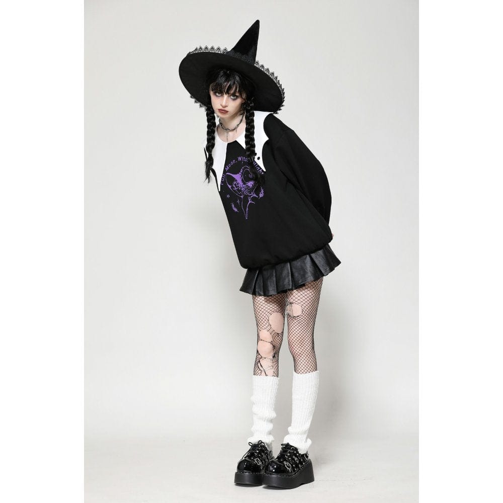 Witching Hour Bat-Collar Sweatshirt - image 7