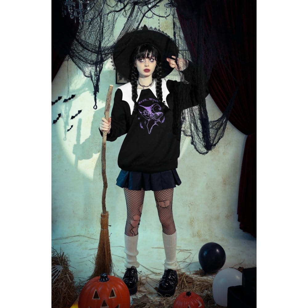Witching Hour Bat-Collar Sweatshirt - image 13