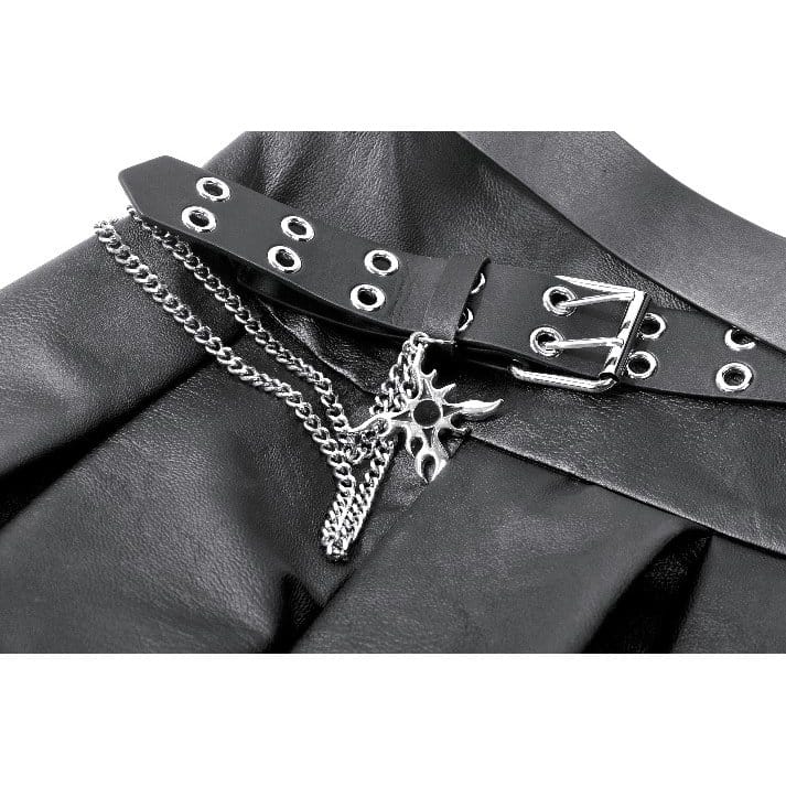 Sanctified Riot Chain Pleated Skirt detail view