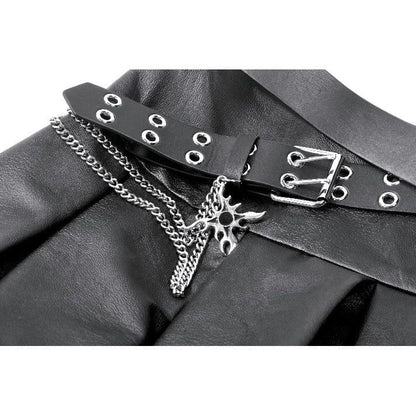 Sanctified Riot Chain Pleated Skirt detail view