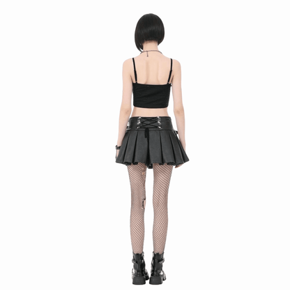 Sanctified Riot Chain Pleated Skirt detail view