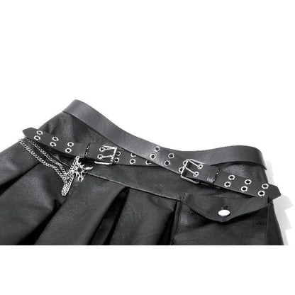 Sanctified Riot Chain Pleated Skirt detail view